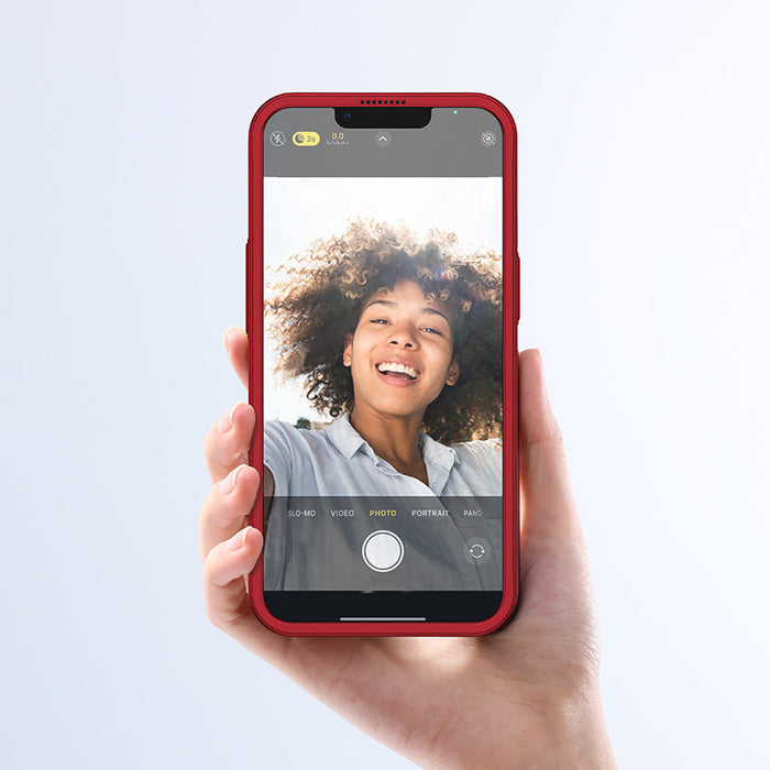 Joyroom 360 Full Case front and back cover for iPhone 13 + tempered glass screen protector red (JR-BP927 red)