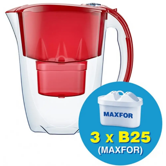 Jug for water purification AQUAPHOR AMETHYST RED with three cartridges B25 Maxfor Plus (MFP) - Пречистване на вода<<<За