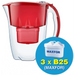 Jug for water purification AQUAPHOR AMETHYST RED with three cartridges B25 Maxfor Plus (MFP) - Пречистване на вода<<<За