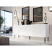 JUNGLE chest 190x40.5x74.5 white matt + black legs - Chests of drawers made of furniture