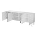 JUNGLE chest 190x40.5x74.5 white matt + black legs - Chests of drawers made of furniture