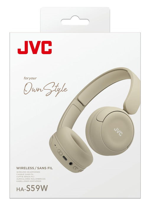JVC HA-S59W Headset Wired & Wireless Head-band Music/Everyday USB Type-C Bluetooth Beige