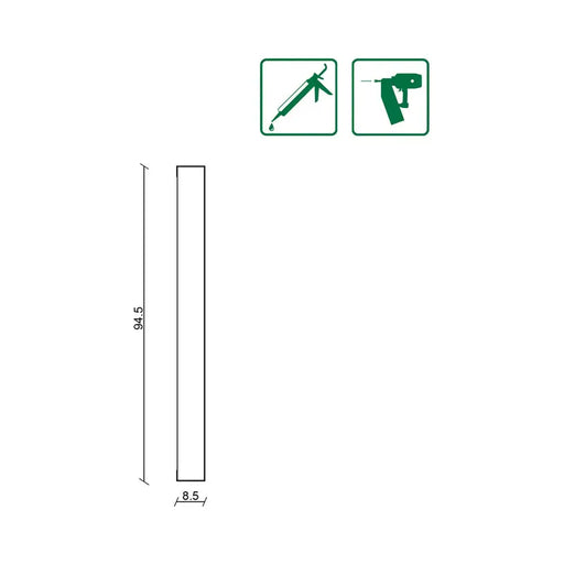 K-KT SLAMMS 6 PCS NEUHOFER SHAKER 9.4X0.8X118 CM - Аксесоари за таванни панели<<<Стенни и таванни панели<<<Подови и