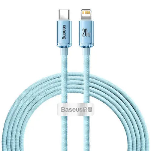 Kabel USB-C do iP Baseus Crystal Shine 20W 2m (niebieski) - USB-C to Lightning<<<USB cables<<<GSM