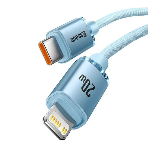 Kabel USB-C do iP Baseus Crystal Shine 20W 2m (niebieski) - USB-C to Lightning<<<USB cables<<<GSM