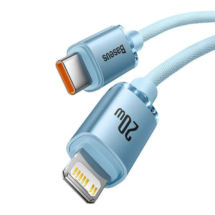 Kabel USB-C do iP Baseus Crystal Shine 20W 2m (niebieski) - USB-C to Lightning<<<USB cables<<<GSM