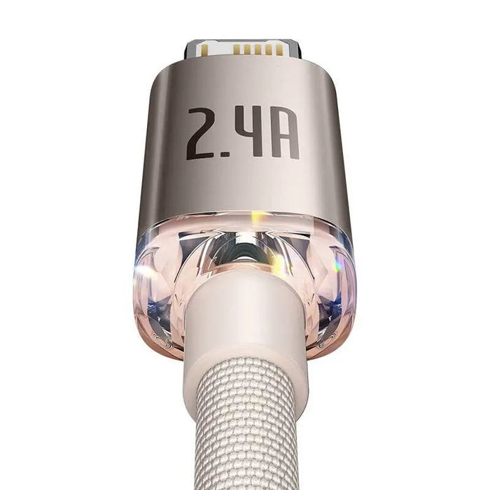 Kabel USB do iP Baseus Crystal Shine 2.4A 2m (różowy) - USB-C to Lightning<<<USB cables<<<GSM Accessories<<<InnproXML