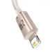 Kabel USB do iP Baseus Crystal Shine 2.4A 2m (różowy) - USB-C to Lightning<<<USB cables<<<GSM Accessories<<<InnproXML