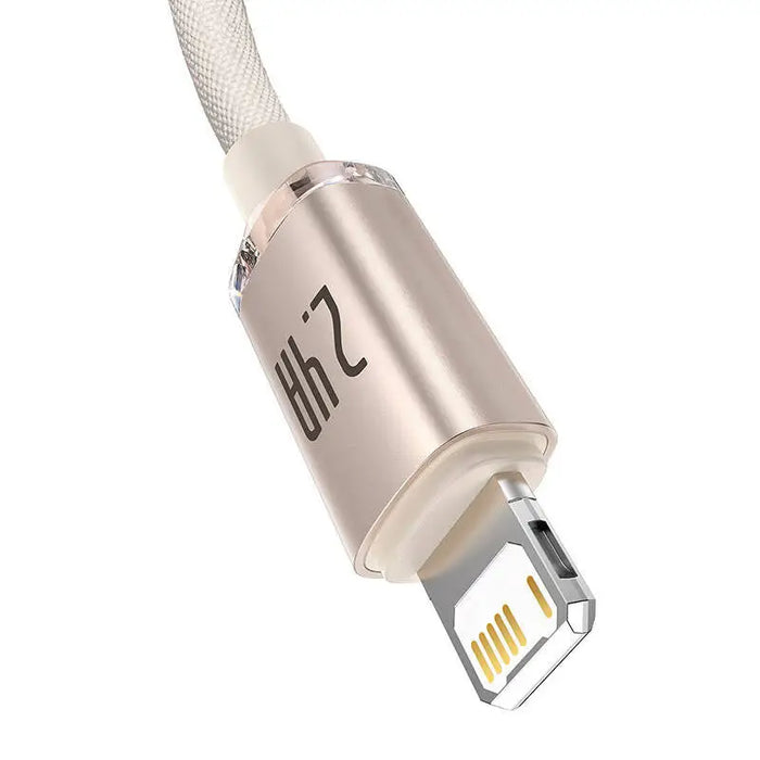 Kabel USB do iP Baseus Crystal Shine 2.4A 2m (różowy) - USB-C to Lightning<<<USB cables<<<GSM Accessories<<<InnproXML