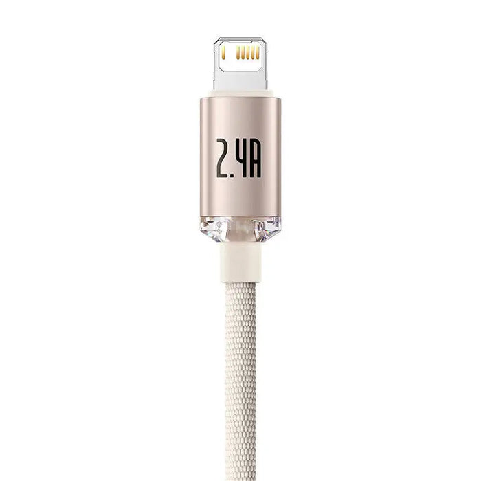 Kabel USB do iP Baseus Crystal Shine 2.4A 2m (różowy) - USB-C to Lightning<<<USB cables<<<GSM Accessories<<<InnproXML