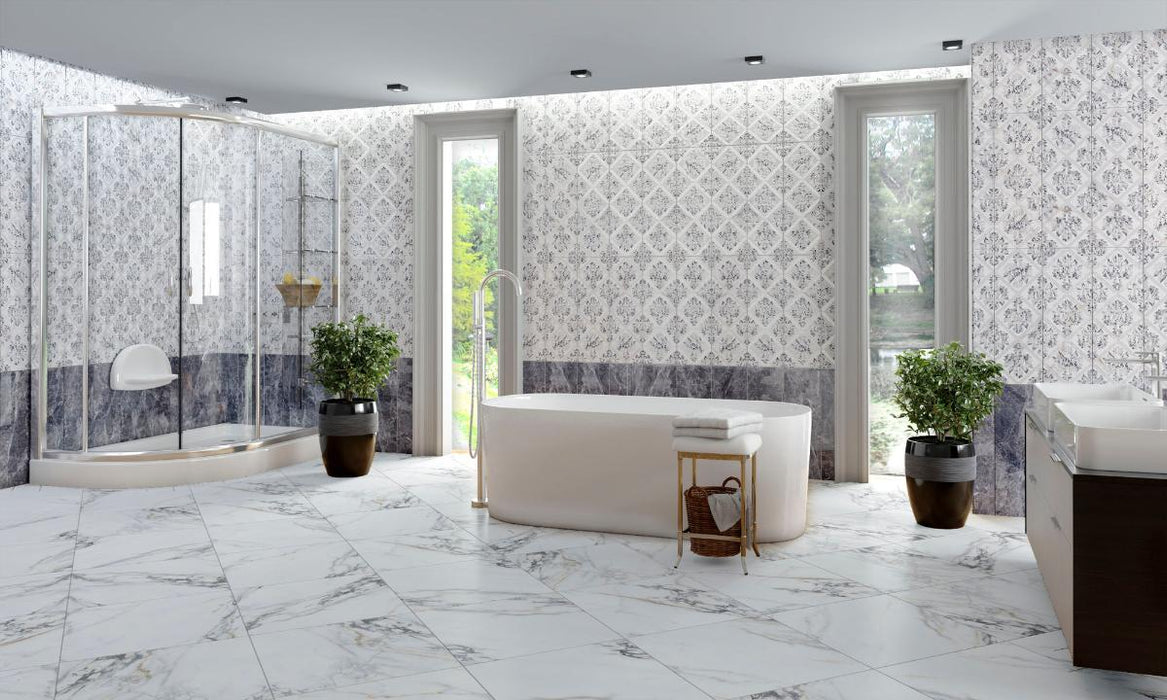 DECOR 24.4X74.4 COIN WALLPAPER WHITE