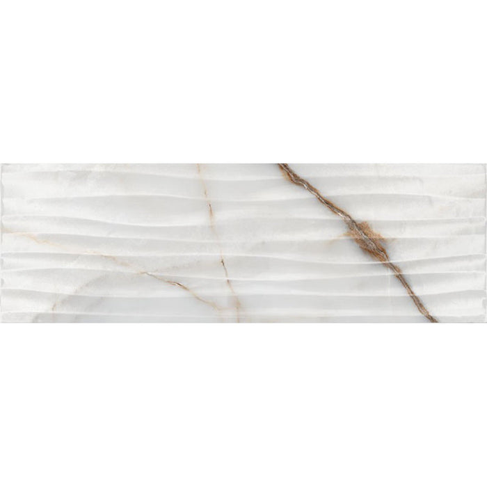 FAIENCE KAI GOLDIE ONDA WHITE 24.4X74.4 CM