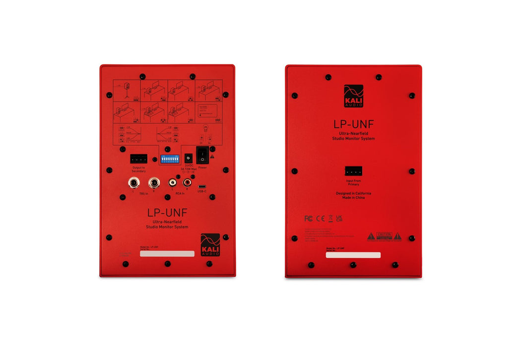 Kali Audio LP-UNF-R - a pair of Bluetooth monitor speakers (red)