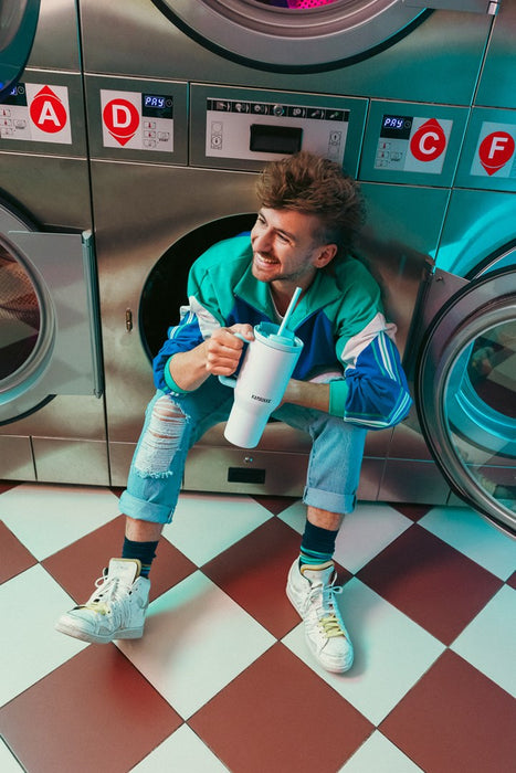 Thermal mug with telescopic straw Kambukka Rio Tumbler 950ml Frosty Coconut