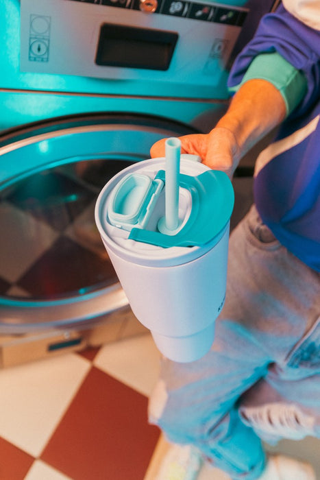 Thermal mug with telescopic straw Kambukka Rio Tumbler 950ml Frosty Coconut