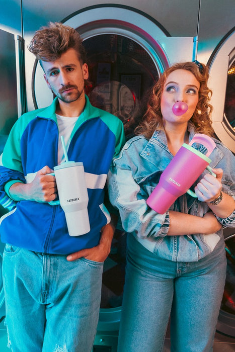 Thermal mug with telescopic straw Kambukka Rio Tumbler 950ml Frosty Coconut