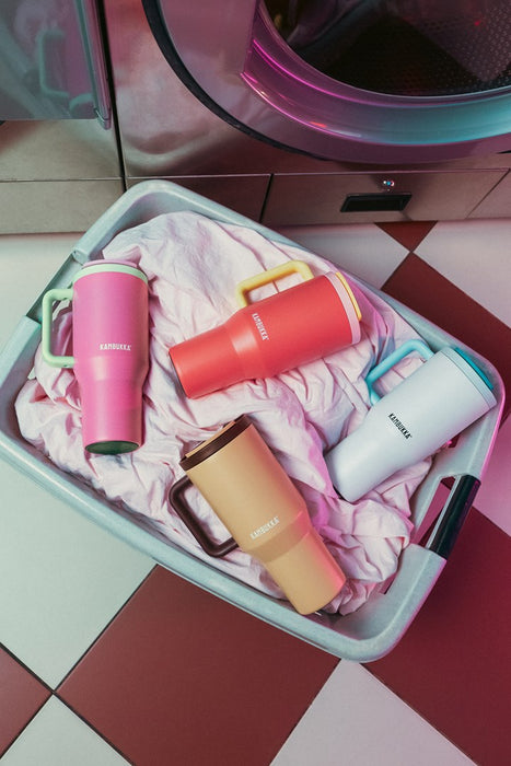 Thermal mug with telescopic straw Kambukka Rio Tumbler 950ml Pink Papaya