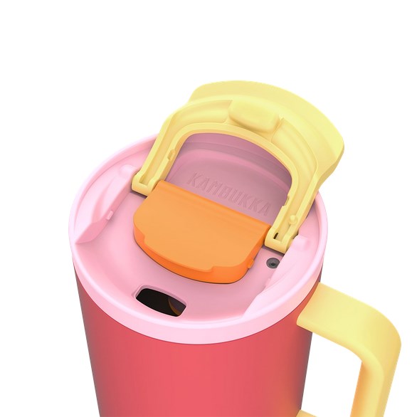 Thermal mug with telescopic straw Kambukka Rio Tumbler 950ml Pink Papaya