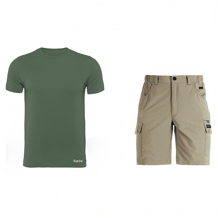KAPRIOL SHORTS AND GREEN T-SHIRT SET SIZE XXL