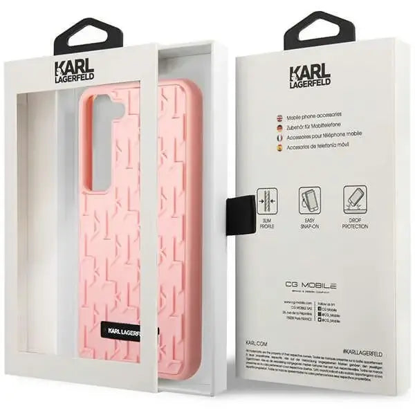 Karl Lagerfeld 3D Monogram Case for Samsung Galaxy S23+ - Pink - Cell phone cases and covers<<<HurtelXML
