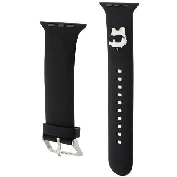 Karl Lagerfeld 3D Rubber Choupette Head Strap for Apple Watch 42/44/45/49mm - Black - Other cell phone