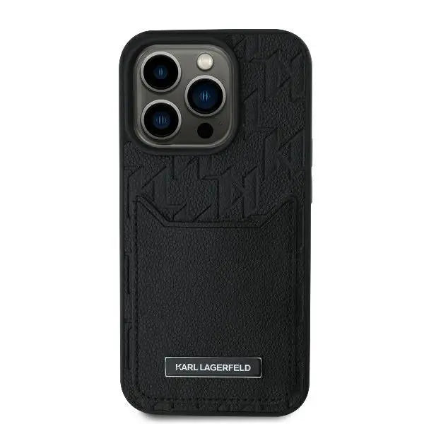 Karl Lagerfeld Cardslots Monogram iPhone 16 Pro Max Case - Black - Cell phone cases and covers<<<HurtelXML