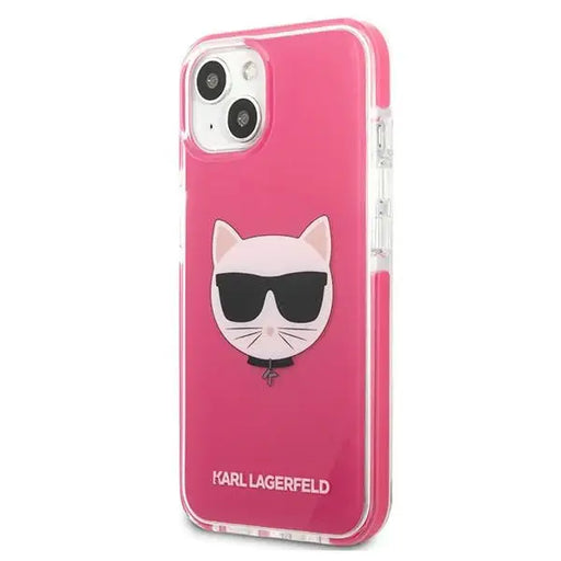 Karl Lagerfeld Choupette Head case for iPhone 13 - fuchsia - Cell phone cases and covers<<<HurtelXML