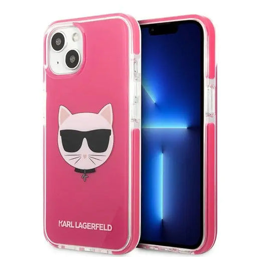 Karl Lagerfeld Choupette Head case for iPhone 13 mini - fuchsia - Cell phone cases and covers<<<HurtelXML