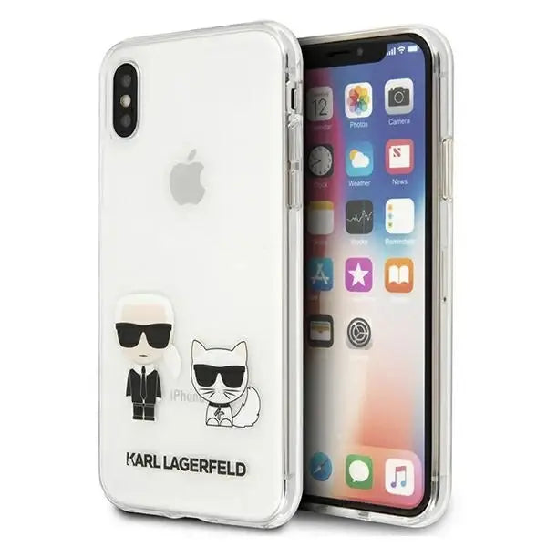 Karl Lagerfeld Karl & Choupette iPhone X / Xs Case - Transparent - Cell phone cases and covers<<<HurtelXML