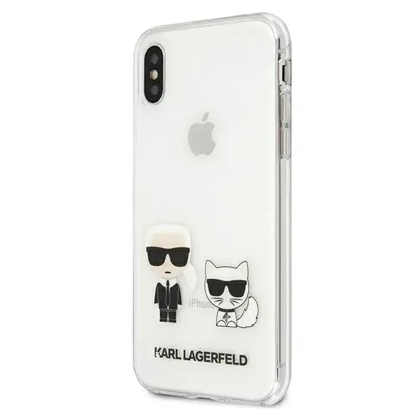 Karl Lagerfeld Karl & Choupette iPhone X / Xs Case - Transparent - Cell phone cases and covers<<<HurtelXML
