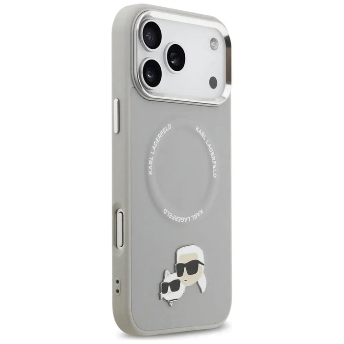 Karl Lagerfeld Karl & Choupette Pins MagSafe Case for iPhone 17 Pro Max - Gray - Cell phone cases and covers<<<HurtelXML
