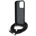 Karl Lagerfeld Crossbody Grained Pattern & Logo Case for iPhone 16 Pro Max - Black - Cell phone cases