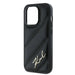 Karl Lagerfeld Diagonal Quilted Script case for iPhone 14 Pro Max - black - Cell phone cases and covers<<<HurtelXML