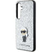 Karl Lagerfeld Fixed Glitter Ikonik Logo Metal Pin case for Samsung Galaxy S24+ - silver - Cell phone cases