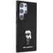 Karl Lagerfeld Fixed Glitter Ikonik Logo Metal Pin Case for Samsung Galaxy S24 Ultra - Black - Cell phone cases