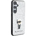 Karl Lagerfeld Fixed Glitter Ikonik Logo Metal Pin case for Samsung Galaxy S24+ - silver - Cell phone cases
