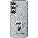 Karl Lagerfeld Fixed Glitter Ikonik Logo Metal Pin case for Samsung Galaxy S24+ - silver - Cell phone cases