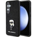Karl Lagerfeld Fixed Glitter Ikonik Logo Metal Pin case for Samsung Galaxy S24+ - black - Cell phone cases