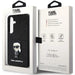 Karl Lagerfeld Fixed Glitter Ikonik Logo Metal Pin case for Samsung Galaxy S24+ - black - Cell phone cases