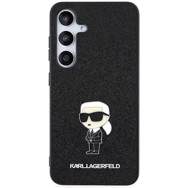 Karl Lagerfeld Fixed Glitter Ikonik Logo Metal Pin case for Samsung Galaxy S24 - black - Cell phone cases