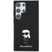 Karl Lagerfeld Fixed Glitter Ikonik Logo Metal Pin Case for Samsung Galaxy S24 Ultra - Black - Cell phone cases