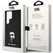 Karl Lagerfeld Fixed Glitter Ikonik Logo Metal Pin Case for Samsung Galaxy S24 Ultra - Black - Cell phone cases