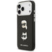 Karl Lagerfeld FW Grained Karl & Choupette Heads Pins & Logo iPhone 17 Pro Max Case - Black - Cell phone cases