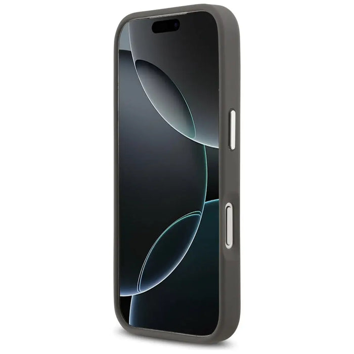 Karl Lagerfeld FW Grained Karl & Choupette Heads Pins & Logo iPhone 17 Pro Case - Gray - Cell phone cases