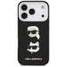 Karl Lagerfeld FW Grained Karl & Choupette Heads Pins & Logo iPhone 17 Pro Case - Black - Cell phone cases