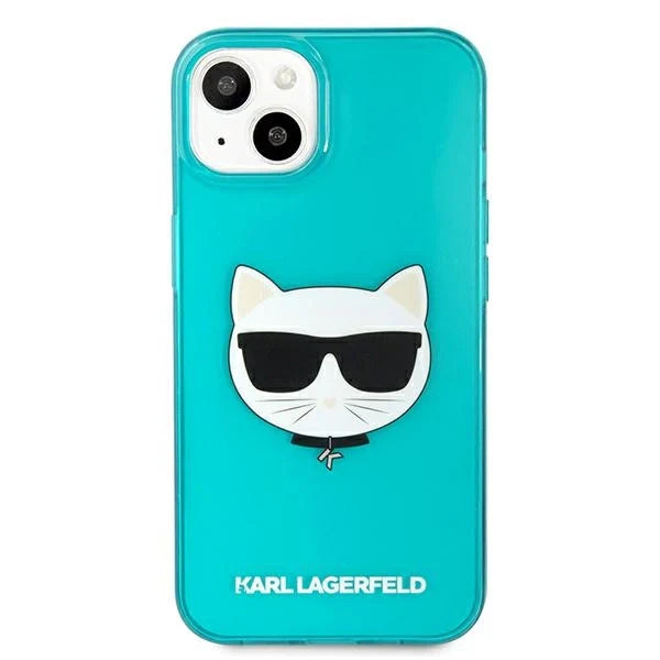 Karl Lagerfeld Glitter Choupette Fluo Case for iPhone 13 mini 5.4’’ - blue - Cell phone cases and covers<<<HurtelXML