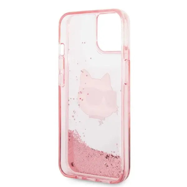 Karl Lagerfeld Glitter Choupette Head case for iPhone 14 Plus - pink - Cell phone cases and covers<<<HurtelXML
