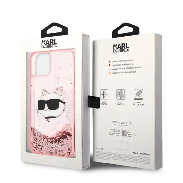 Karl Lagerfeld Glitter Choupette Head case for iPhone 14 Plus - pink - Cell phone cases and covers<<<HurtelXML