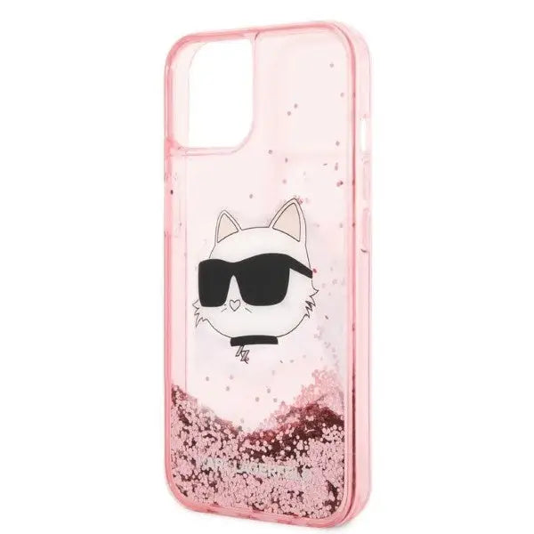 Karl Lagerfeld Glitter Choupette Head case for iPhone 14 Plus - pink - Cell phone cases and covers<<<HurtelXML