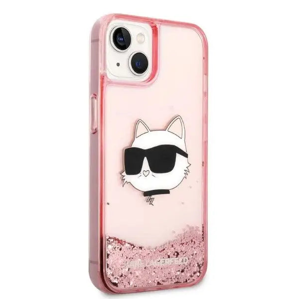 Karl Lagerfeld Glitter Choupette Head case for iPhone 14 Plus - pink - Cell phone cases and covers<<<HurtelXML
